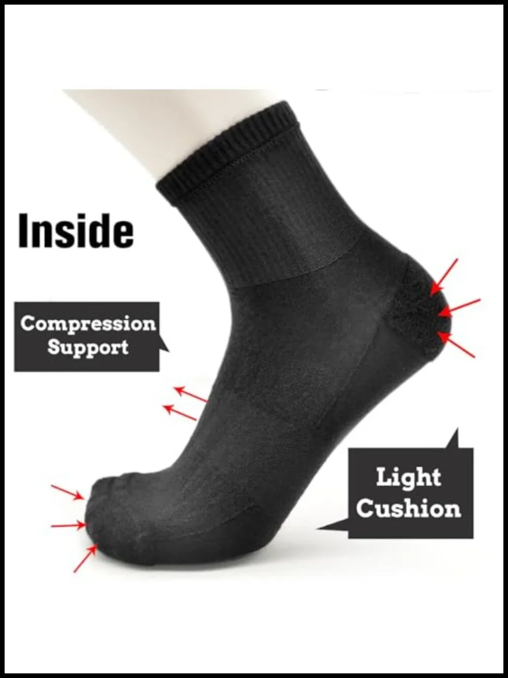 Merino Wool Blend Quarter Running Socks 3 Pack Athletic Lightweight